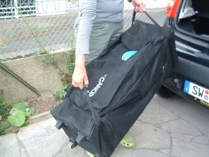 Compact Canopy Faltzelzelt in praktischer Transporttasche mit Rollen s